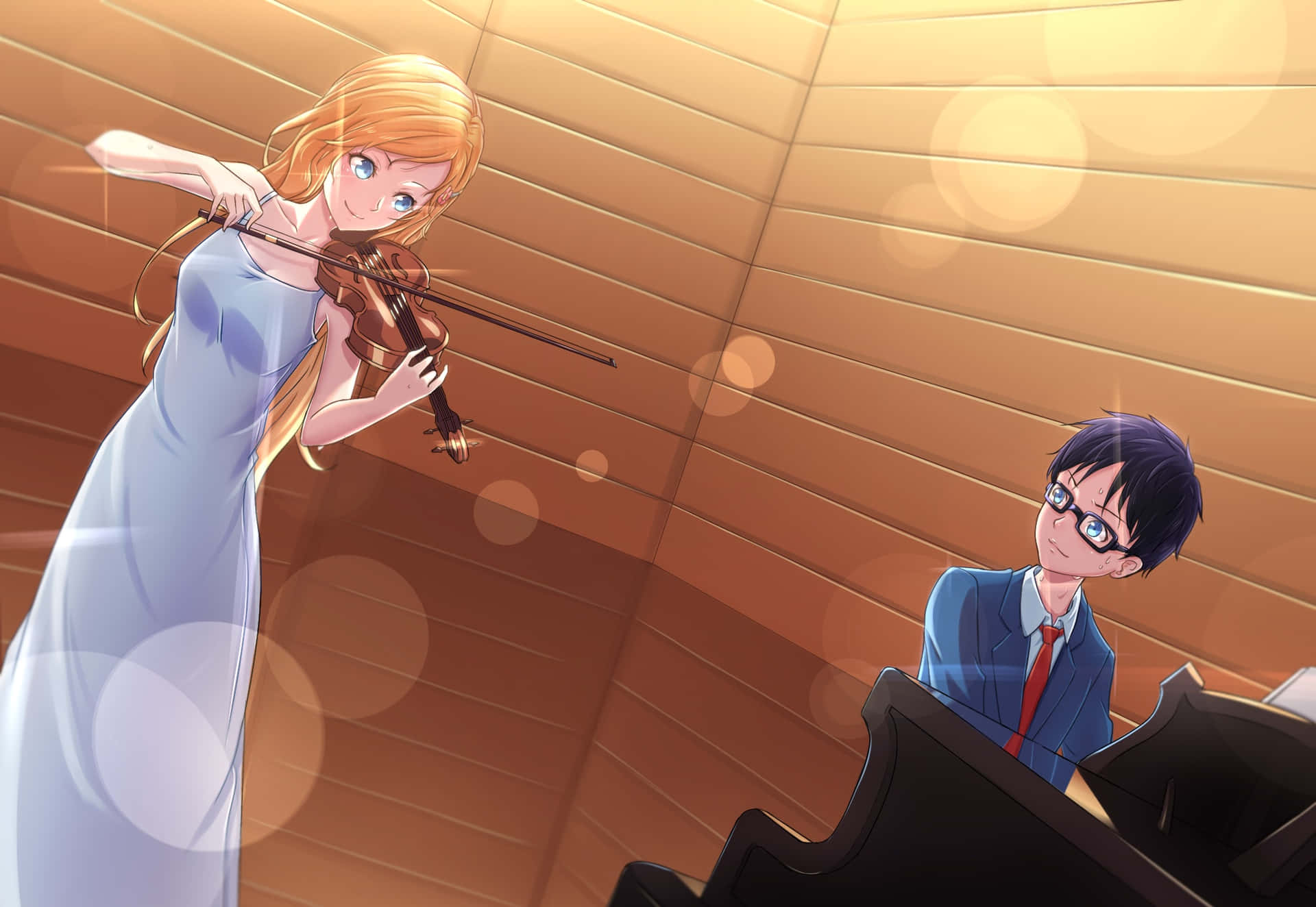 A melancholic farewell in "Your Lie In April"