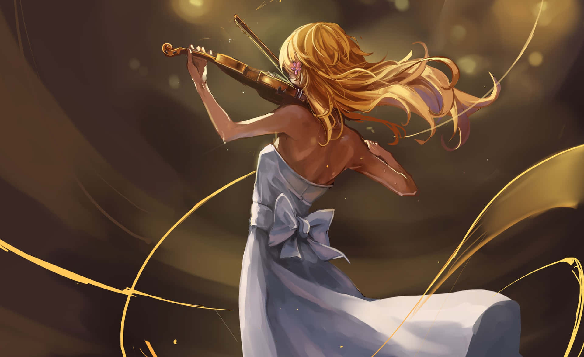 Ilmeglio Della Musica Emotiva Di 'your Lie In April' Come Sfondo.