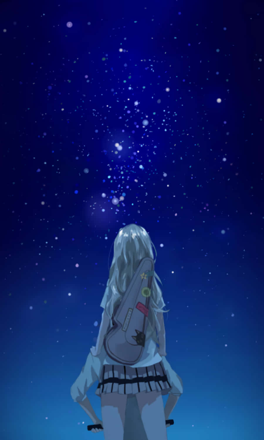 Your Lie In April Iphone Kaori Blue Galaxy Pictures Wallpaper