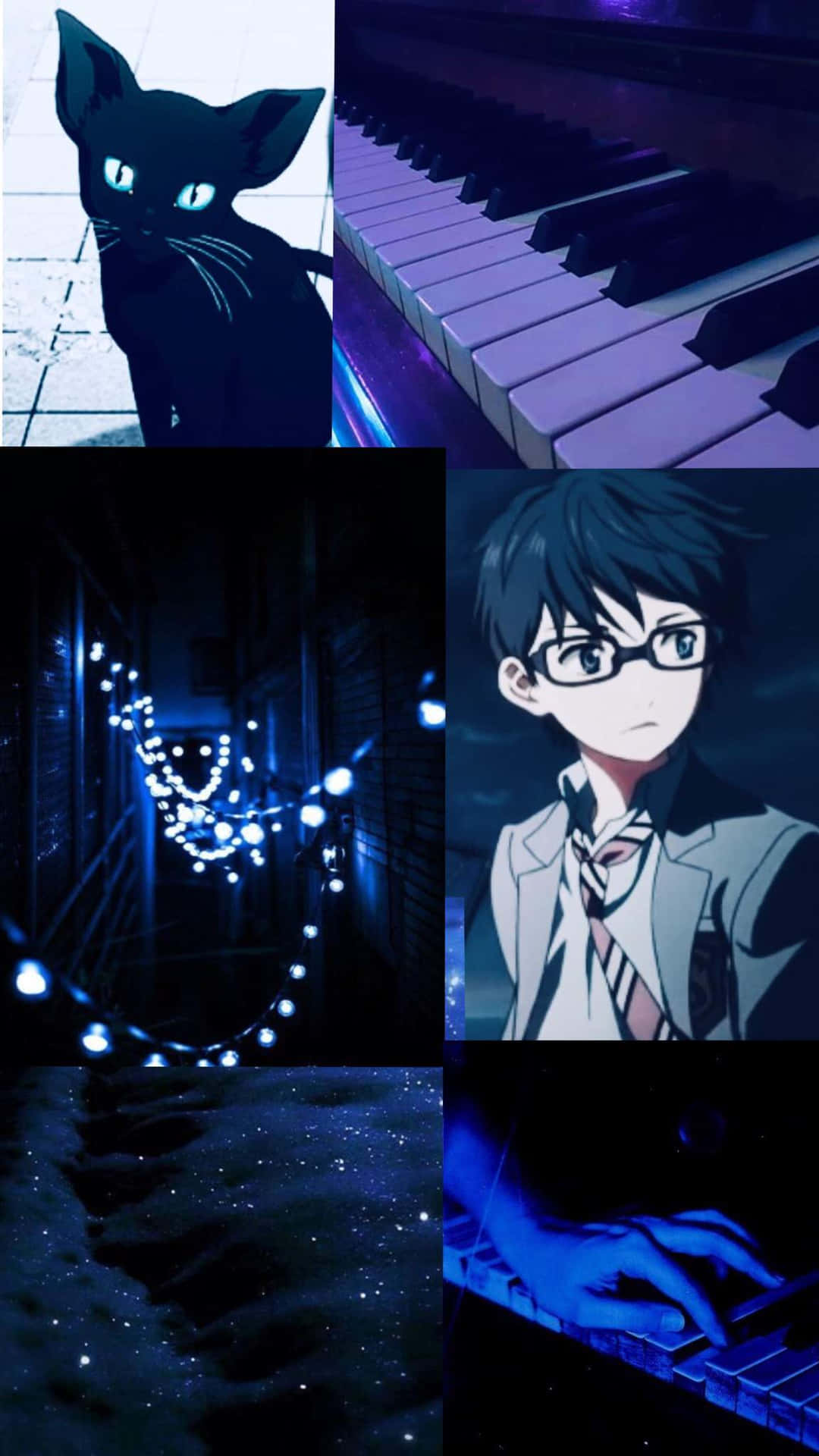 Imágenesde Collage De Anime De Kaori De Your Lie In April Para Iphone. Fondo de pantalla