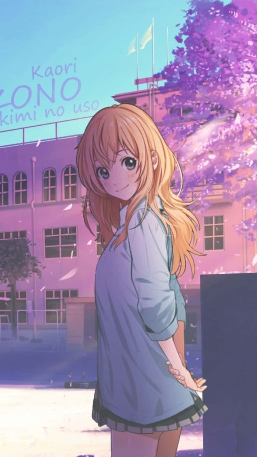 Your Lie In April Iphone Kaori Miyazono Cute Pictures Wallpaper