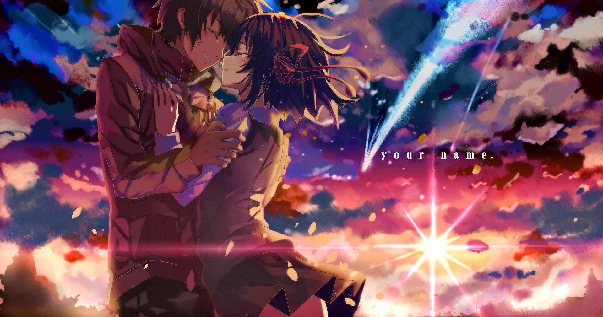 Your Name Anime 2016 Romantic Fan Art Background