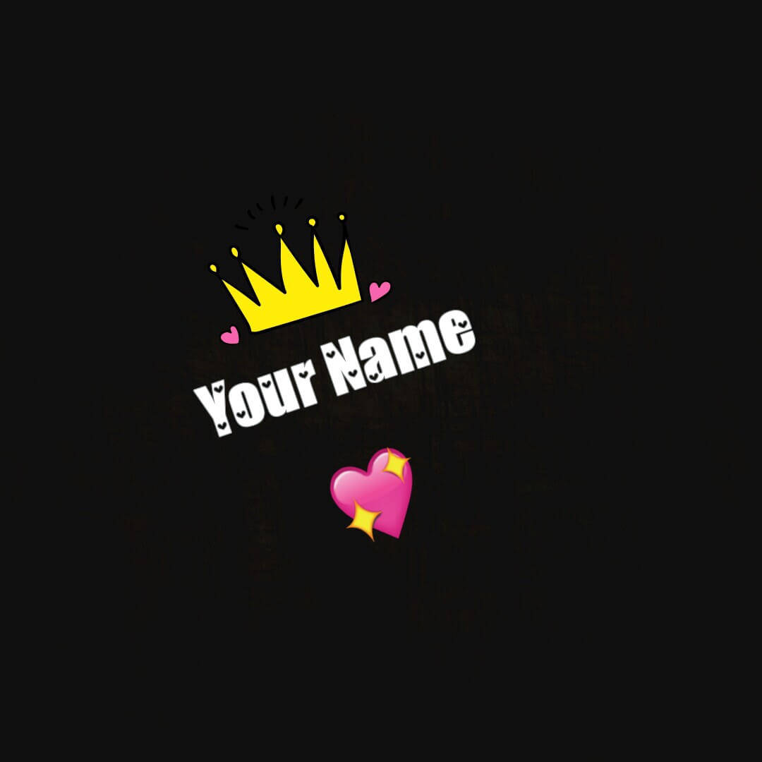 Your Name Emojis Dark Wallpaper
