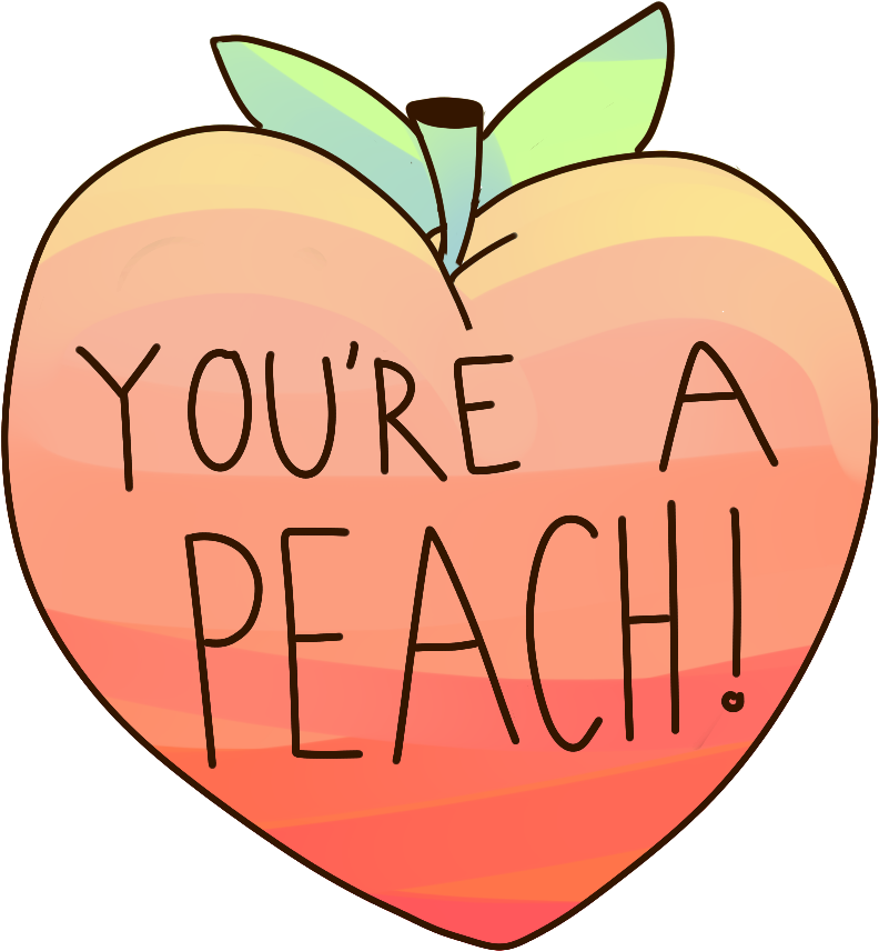 Youre A Peach Sticker PNG