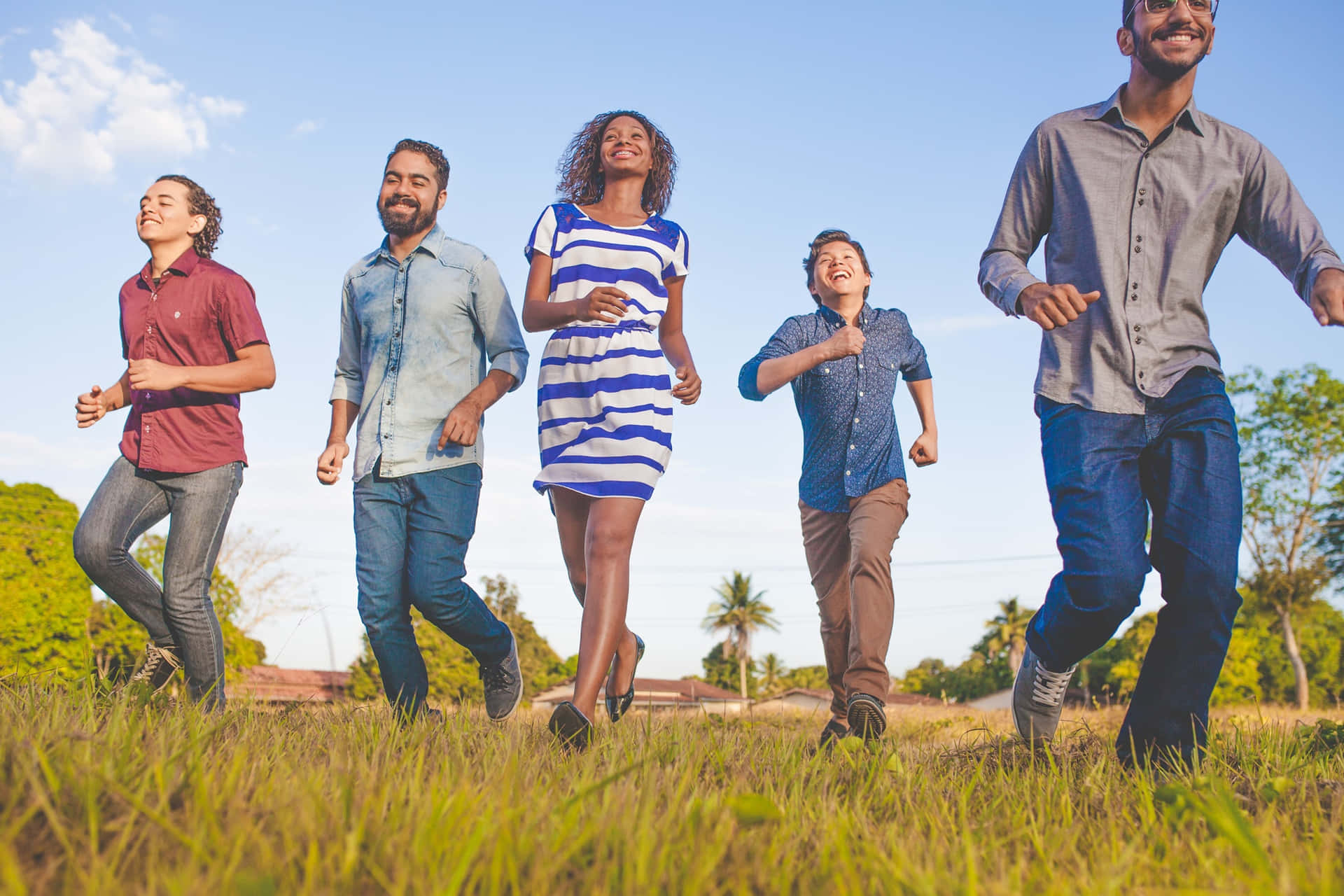 Youth Group Enjoying Outdoor Activity Wallpaper