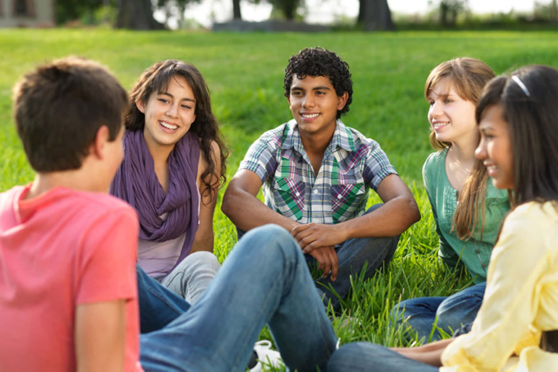 Youth Group Gathering Outdoors.jpg Wallpaper