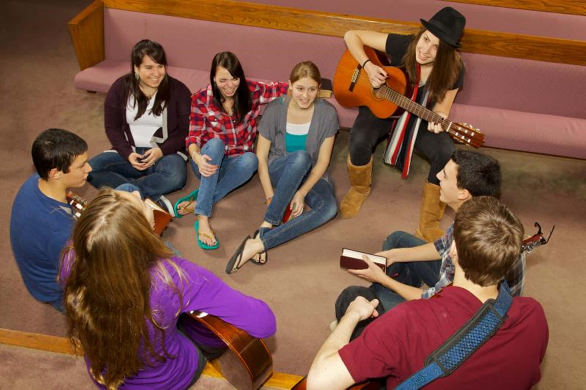 Youth Group Music Session Wallpaper