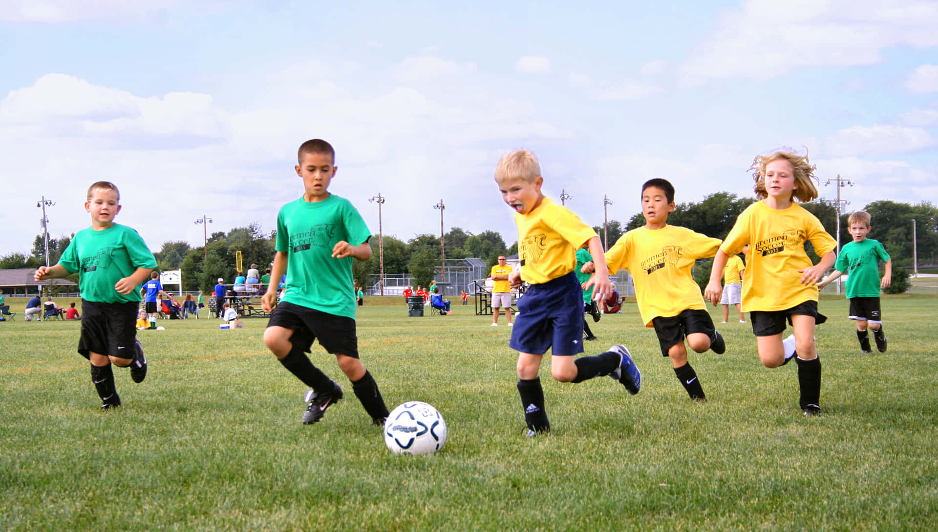 Youth Soccer Matchin Action Wallpaper