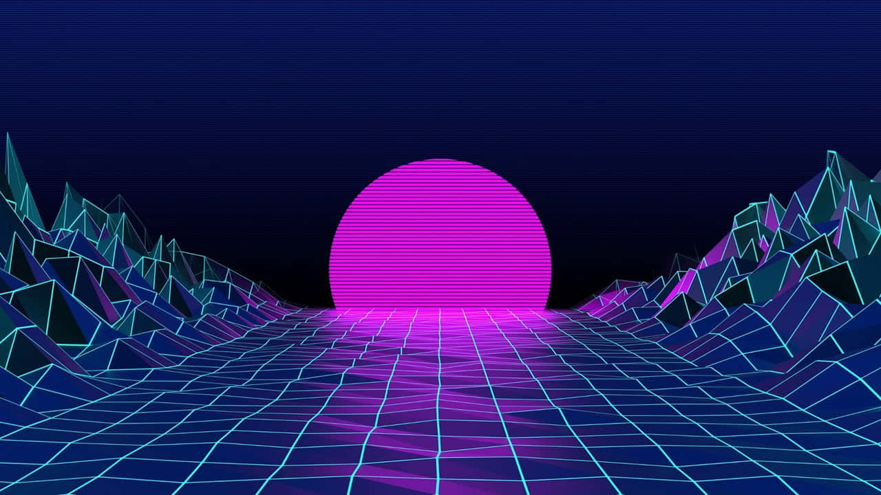 Neonretro Wave Youtube Banner Hintergrund