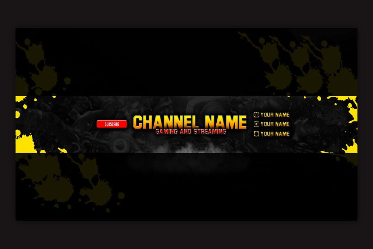 Channel Name Banner Template Wallpaper