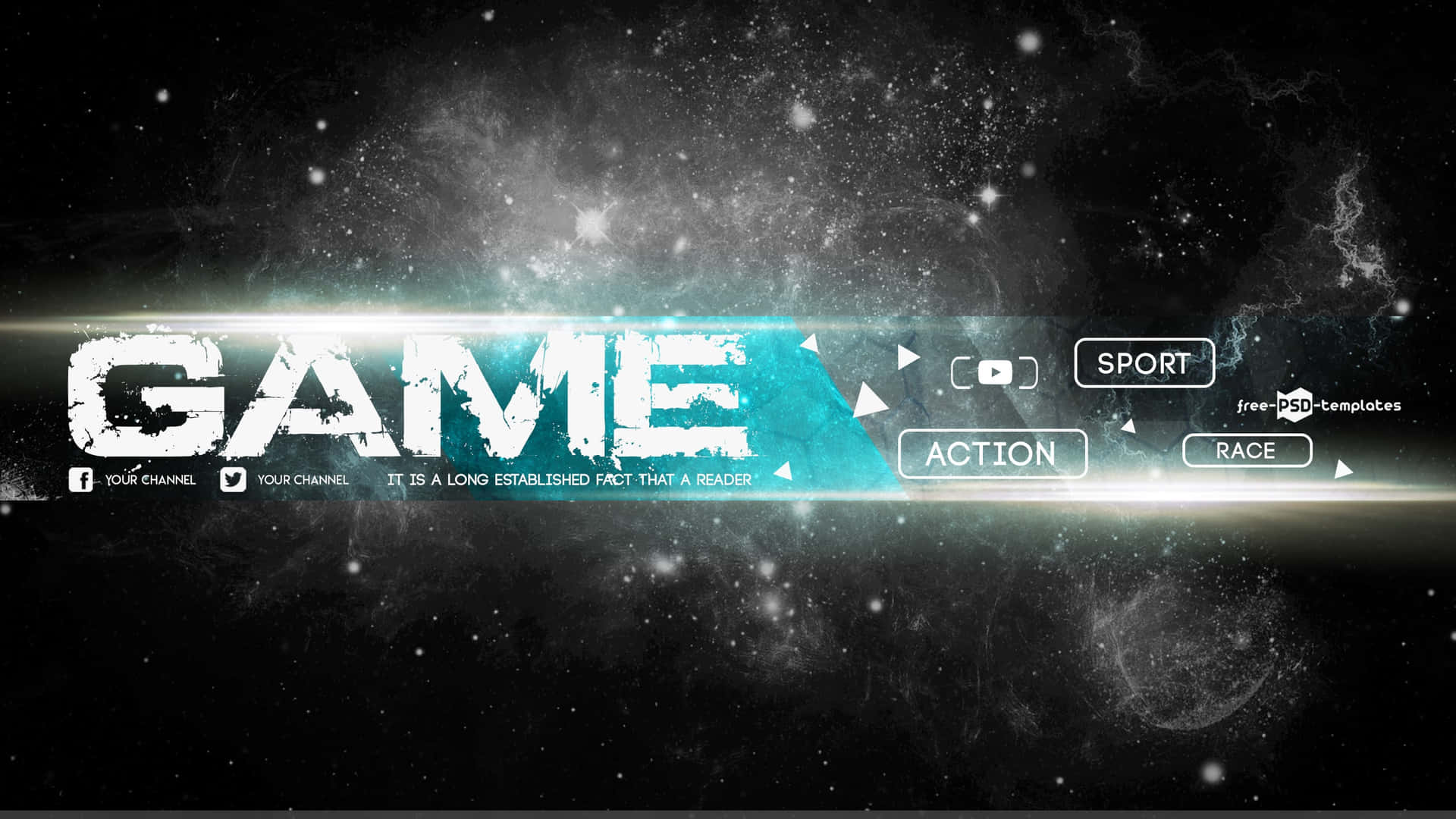 Game - A Dark Background With A Blue And White Text Wallpaper