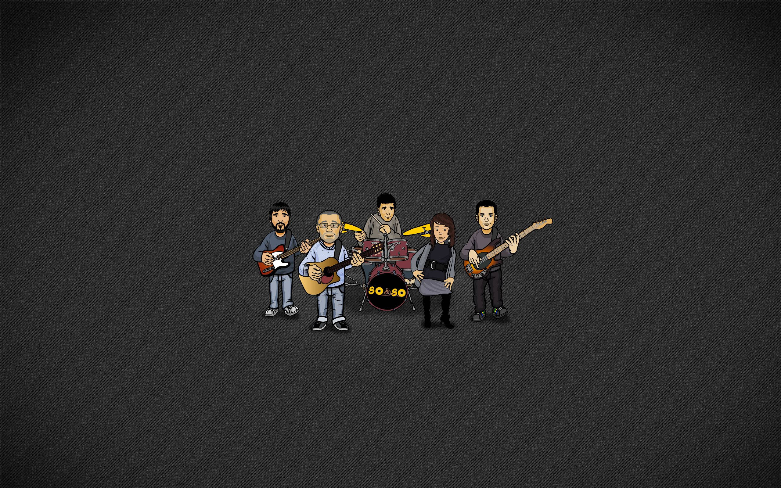 Youtube Cover Animated Musical Band Wallpaper