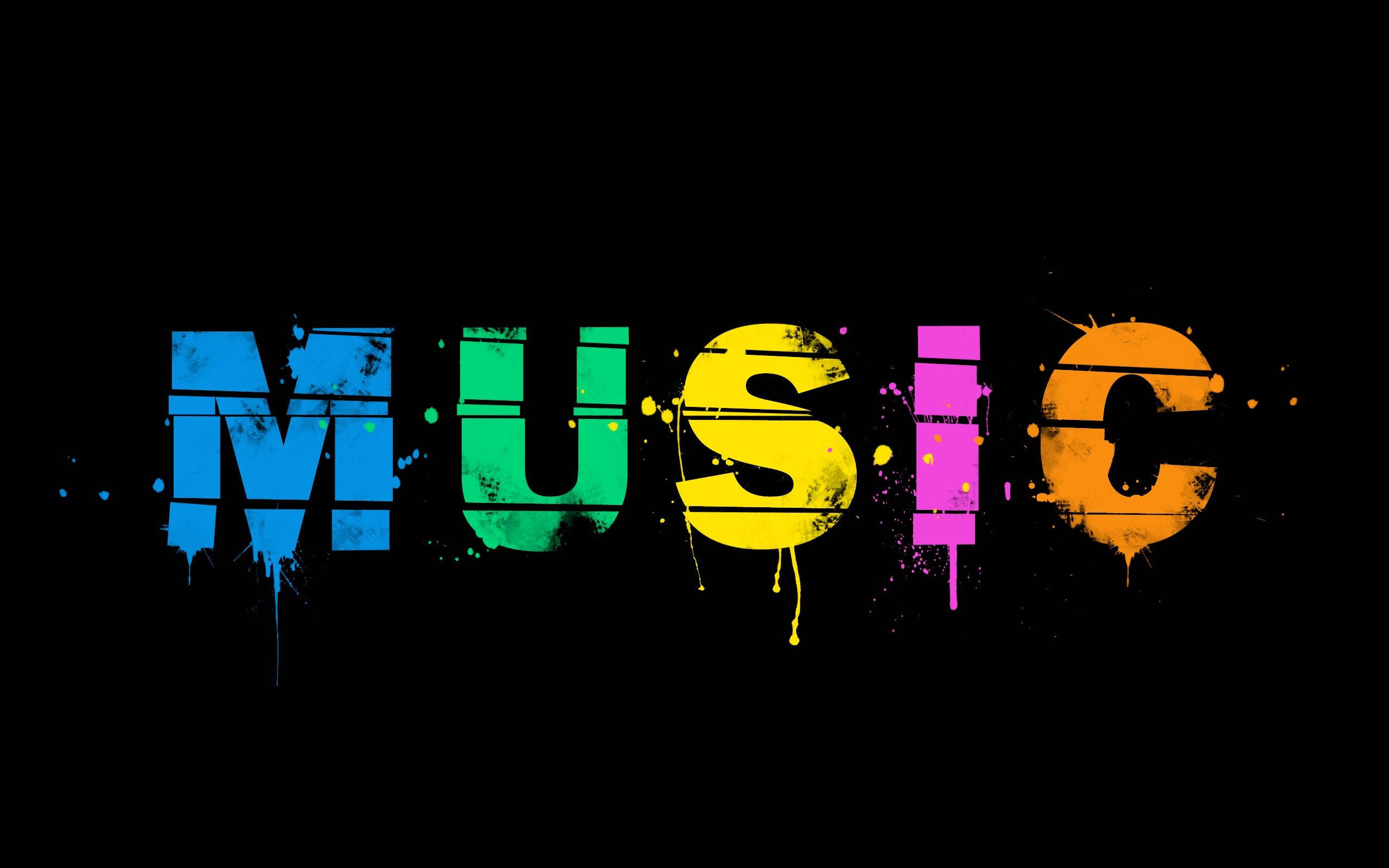 Portadade Youtube Con Colorido Logotipo De Música Pintado. Fondo de pantalla