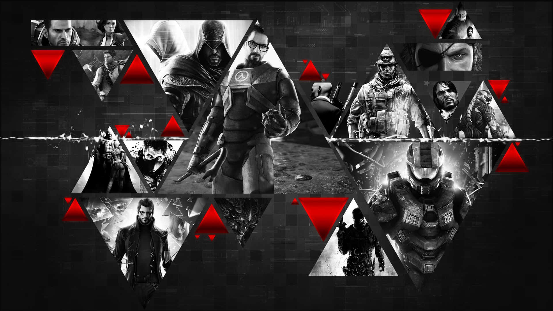 Youtube Gaming Triangle Design Wallpaper