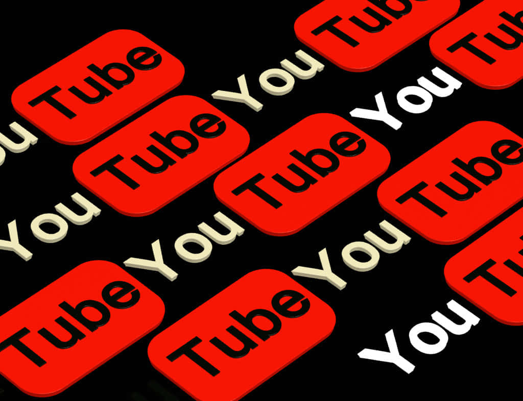 Iconic YouTube Logo with Abstract Background