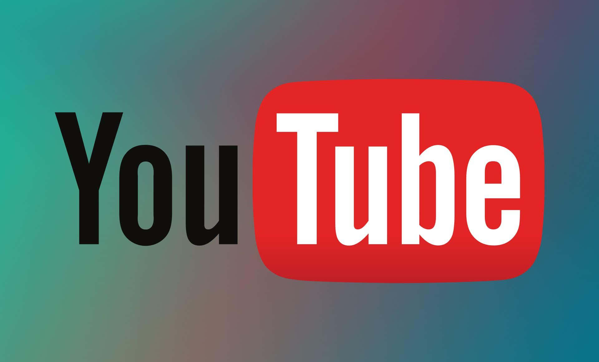 Eye-catching YouTube Logo on Red Background