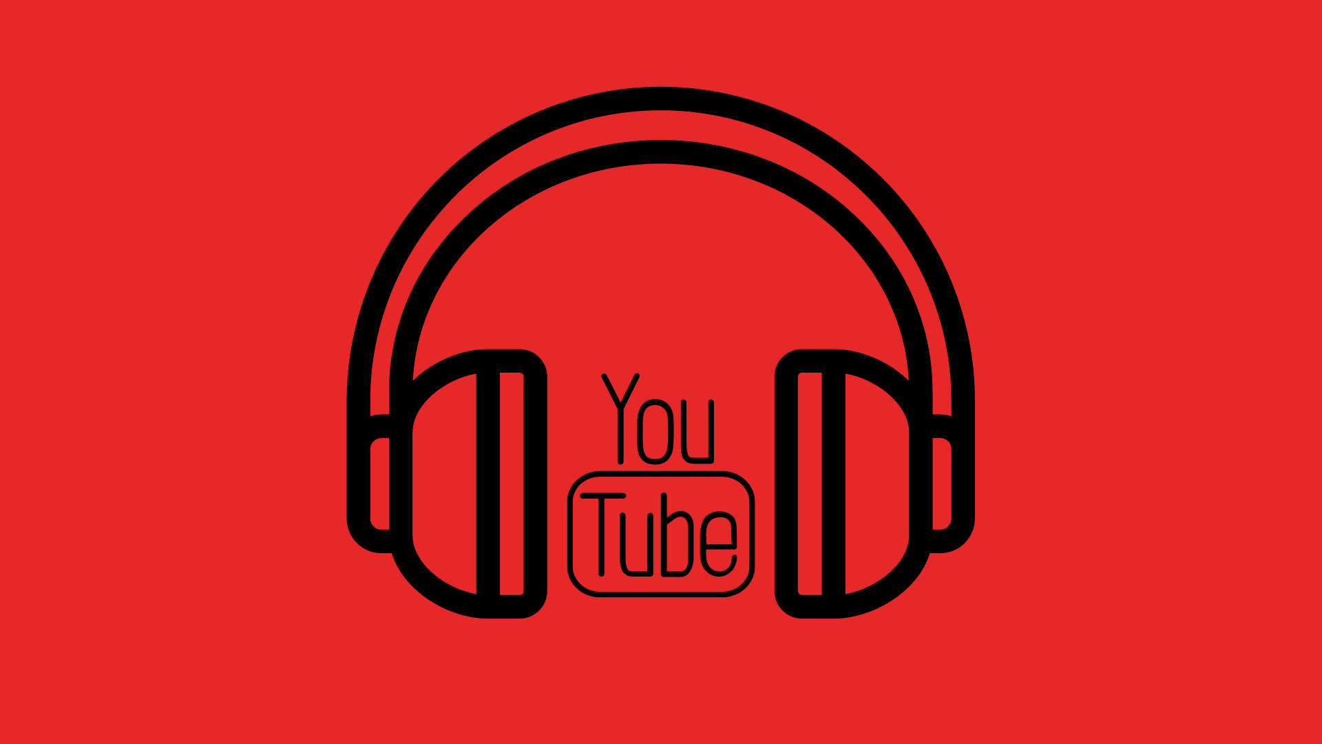 Logotipode Youtube Entre Auriculares. Fondo de pantalla