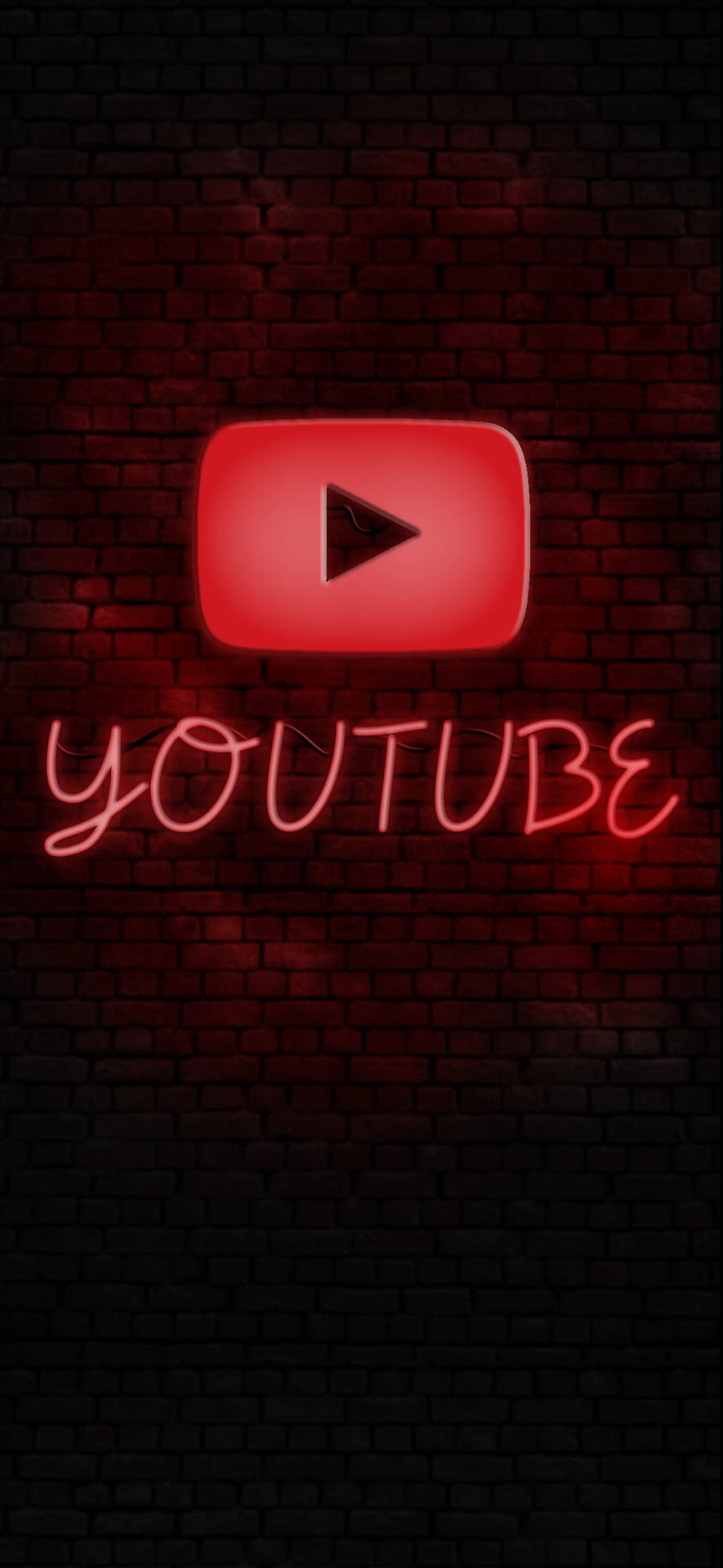 Youtube Logo Black Brick Wall Wallpaper