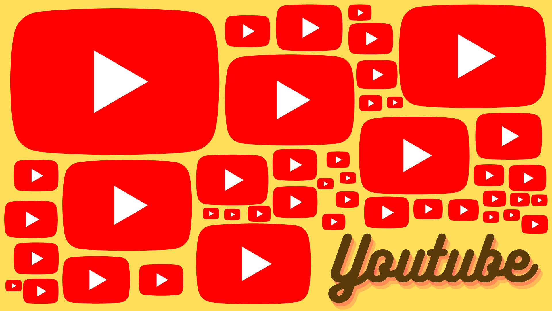 Logo Di Youtube In Diverse Dimensioni Sfondo