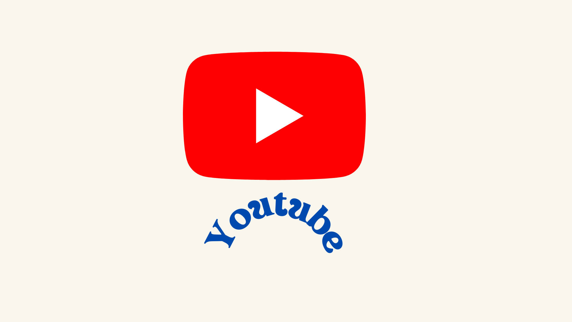 Logo af Youtube i retro-stil. Wallpaper
