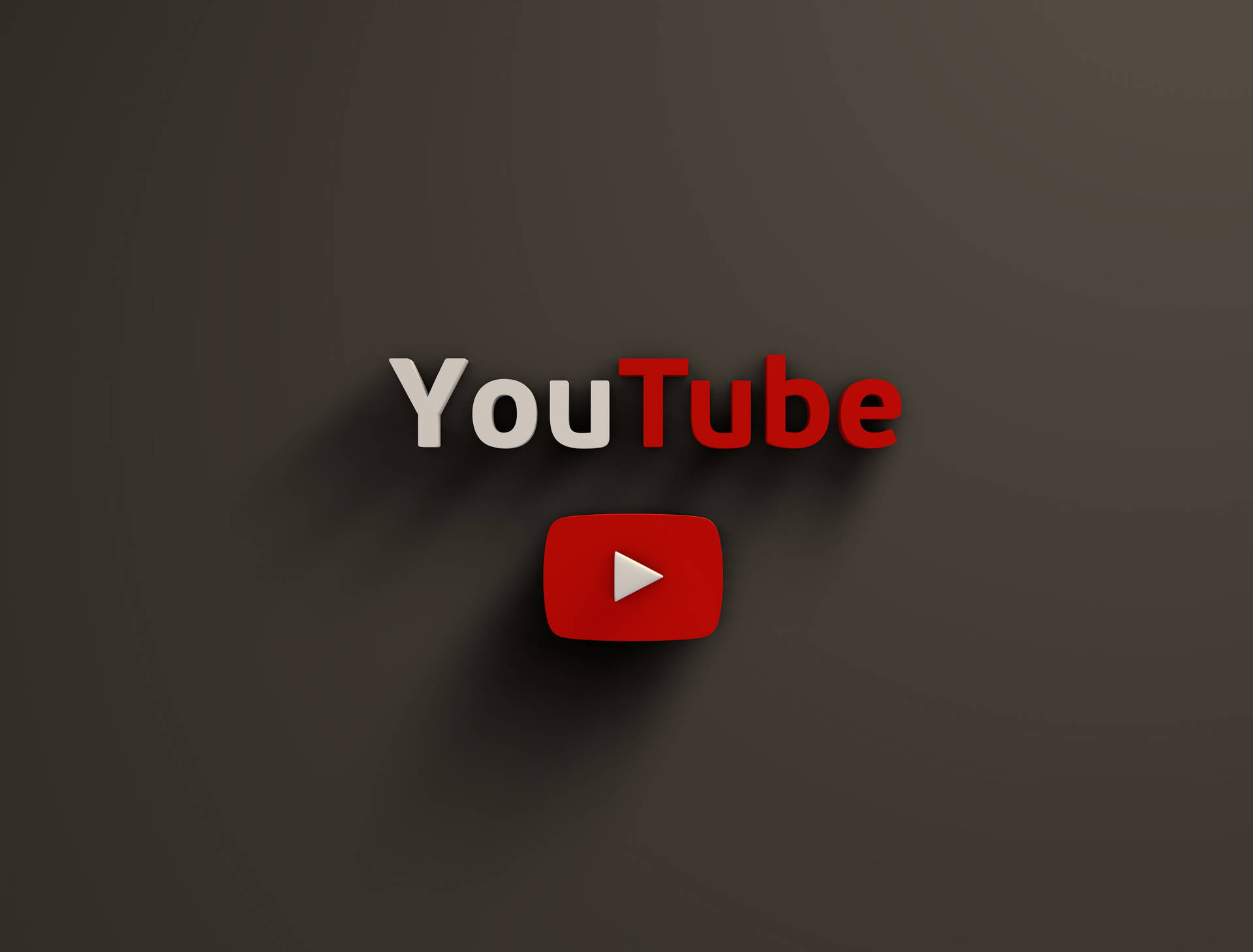 Logotipode Youtube Sobre Fondo Gris Oscuro Fondo de pantalla