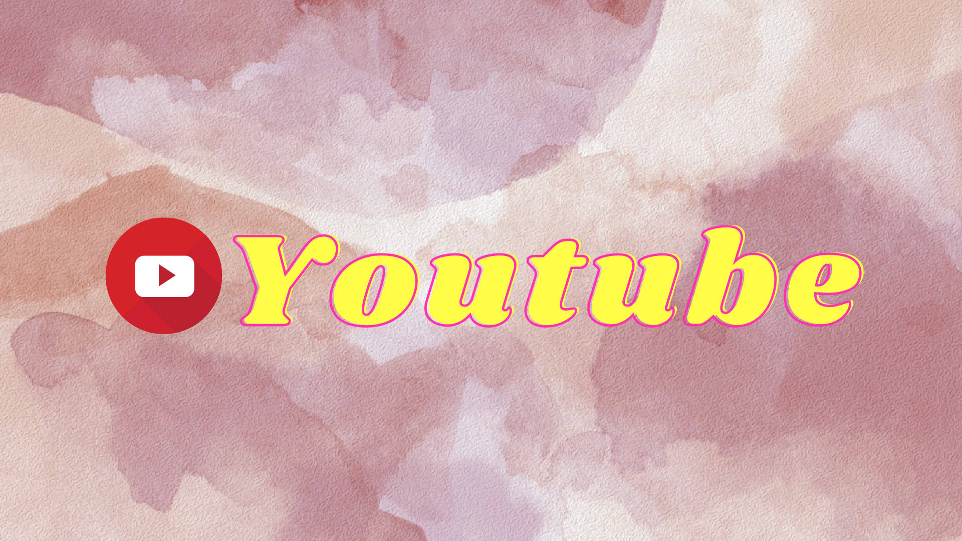 Logotipodo Youtube Em Nuvens Pink Papel de Parede