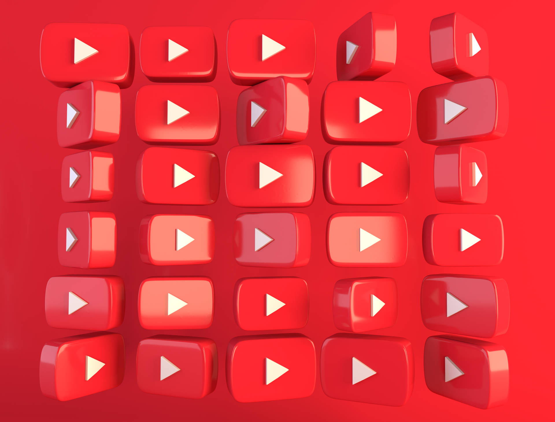 Youtube Logo Stykker I 3d Wallpaper