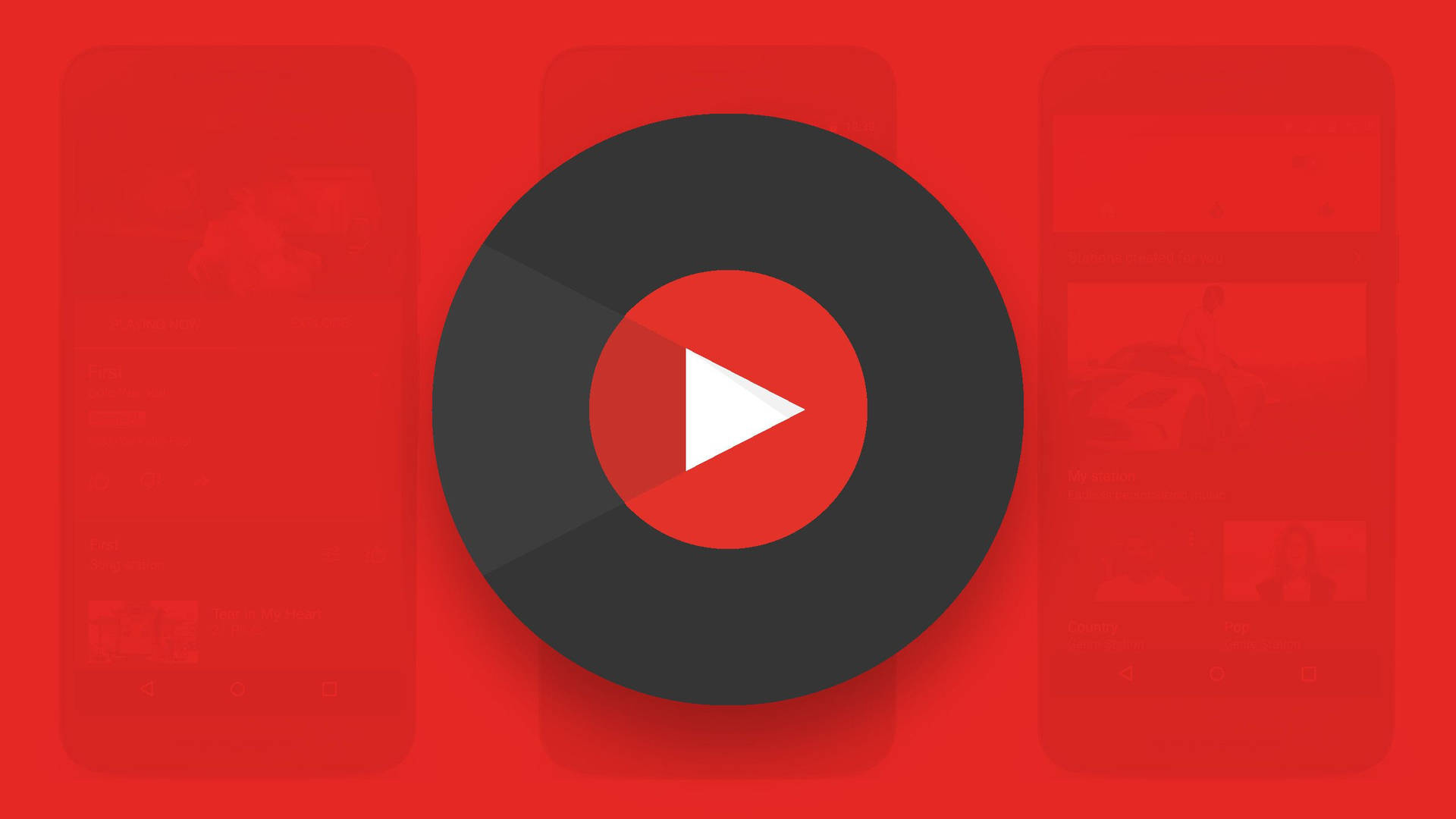 Logotipode Youtube Con Botón De Reproducción Dentro De Un Círculo Fondo de pantalla