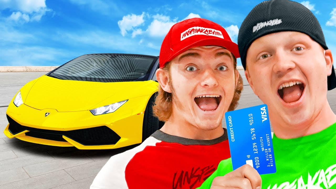 YouTuberen Unspeakable og James med Lamborghini tapeter. Wallpaper