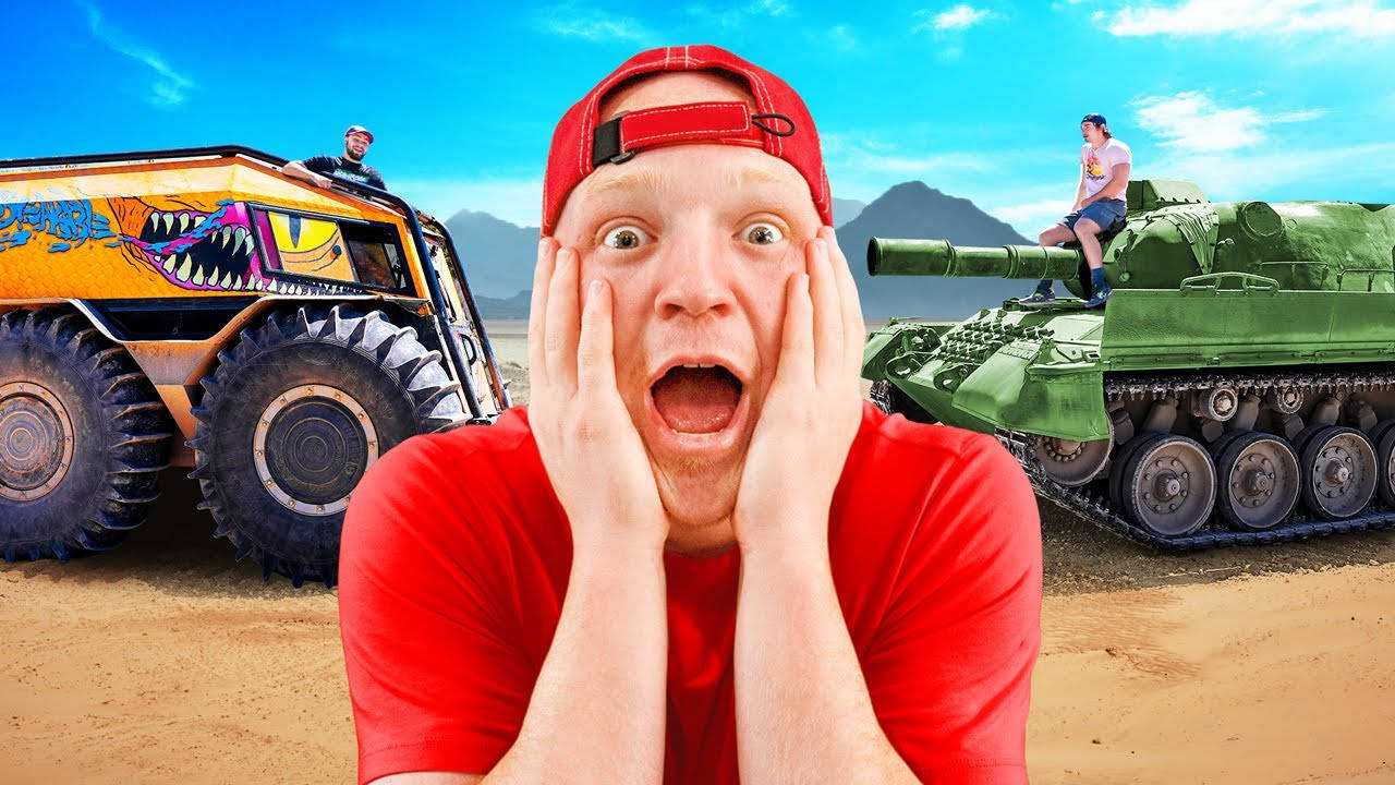 Youtuberunspeakable Mit Zwei Panzern. Wallpaper