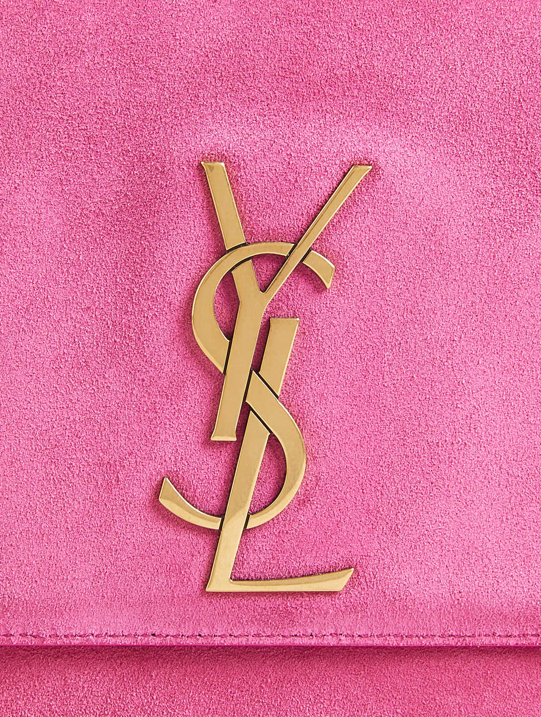 Yvessaint Laurent Ysl Saffiano Clutch-tasche In Pink.
