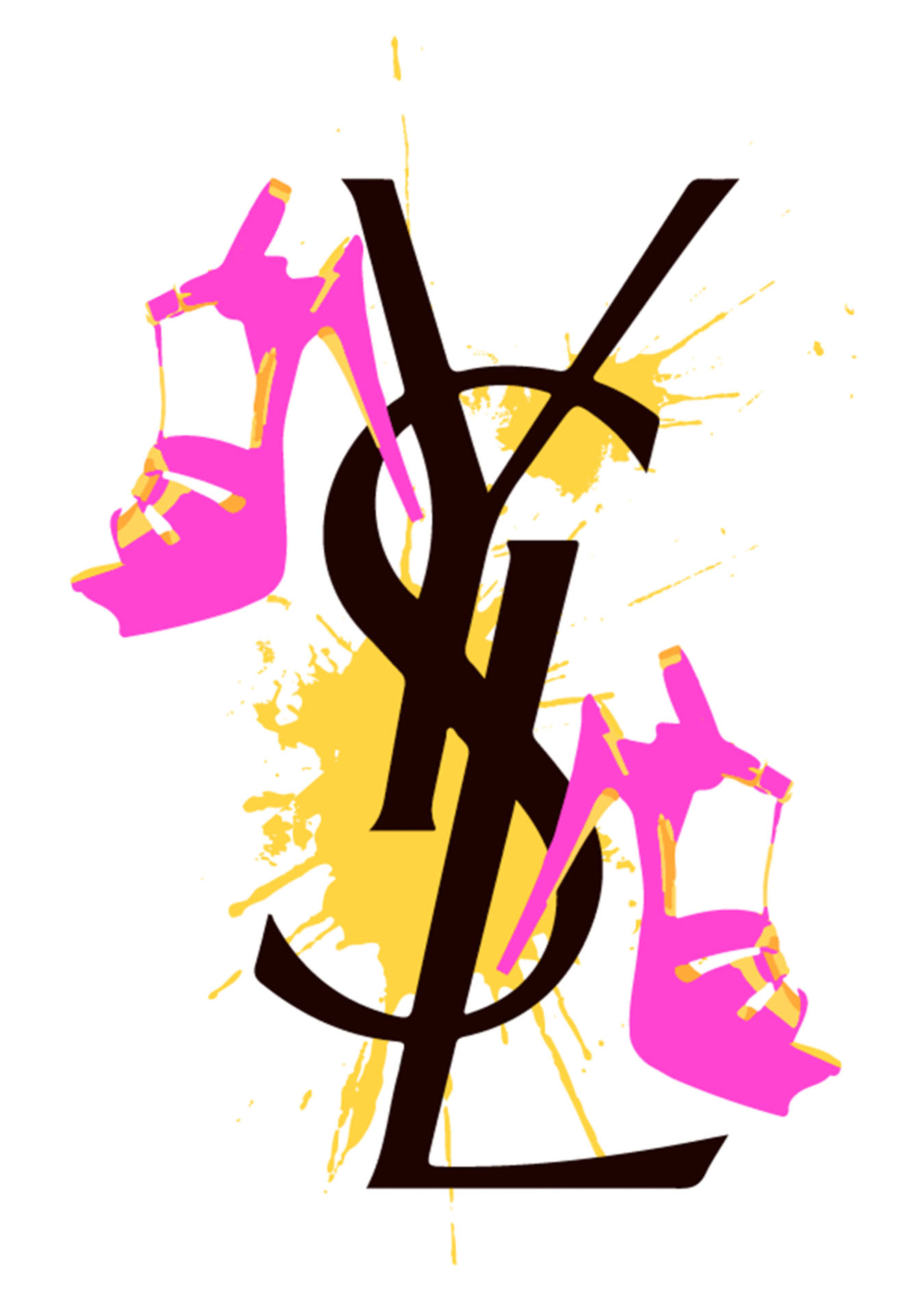 YSL Fashionable Logo Wallpaper