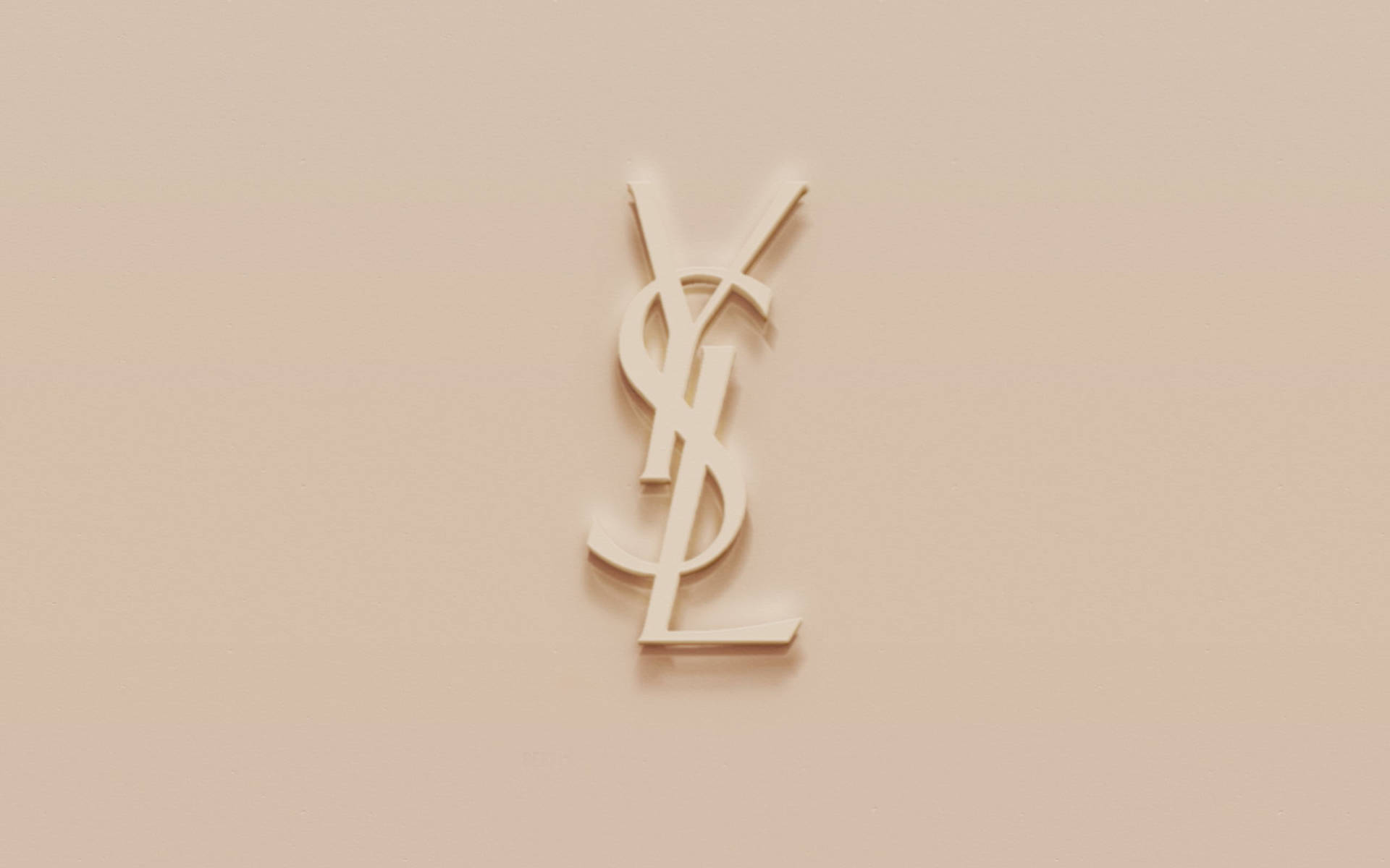 Ysl Logo Beige Art Wallpaper
