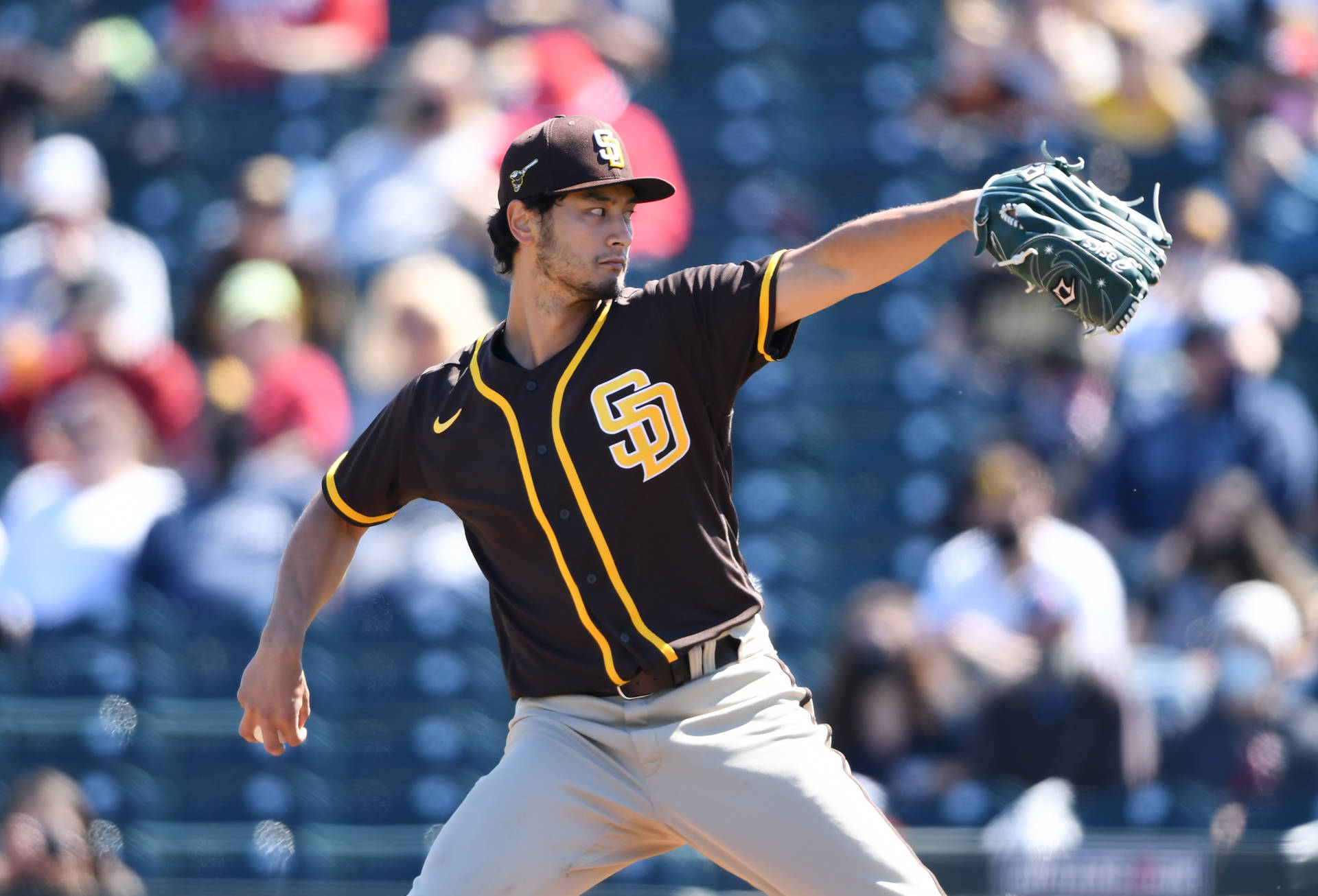 Download Yu Darvish In Black And Gold Wallpaper