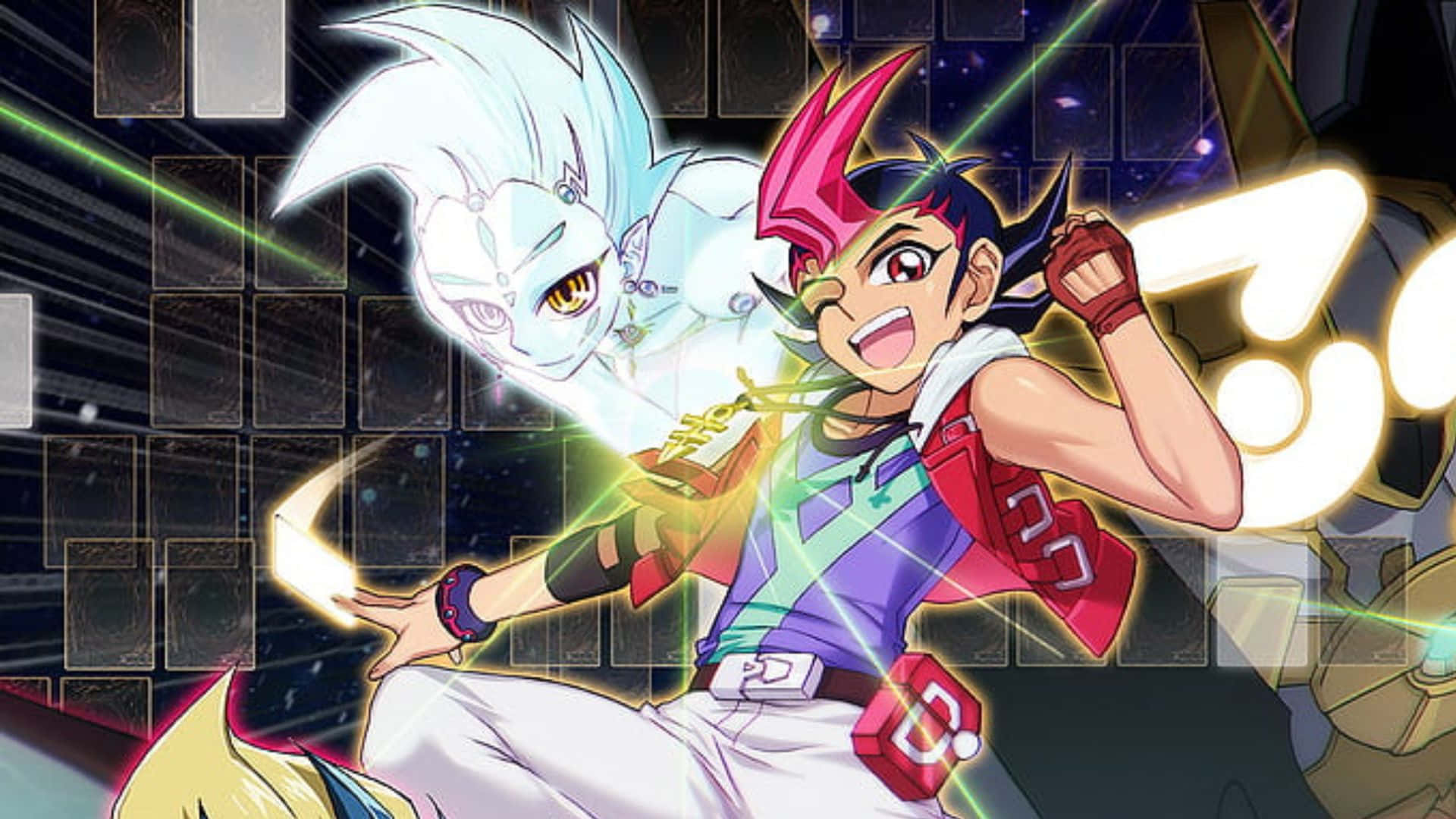 Yu-Gi-Oh! ZEXAL - Astral and Yuma engaged in a dynamic duel Wallpaper