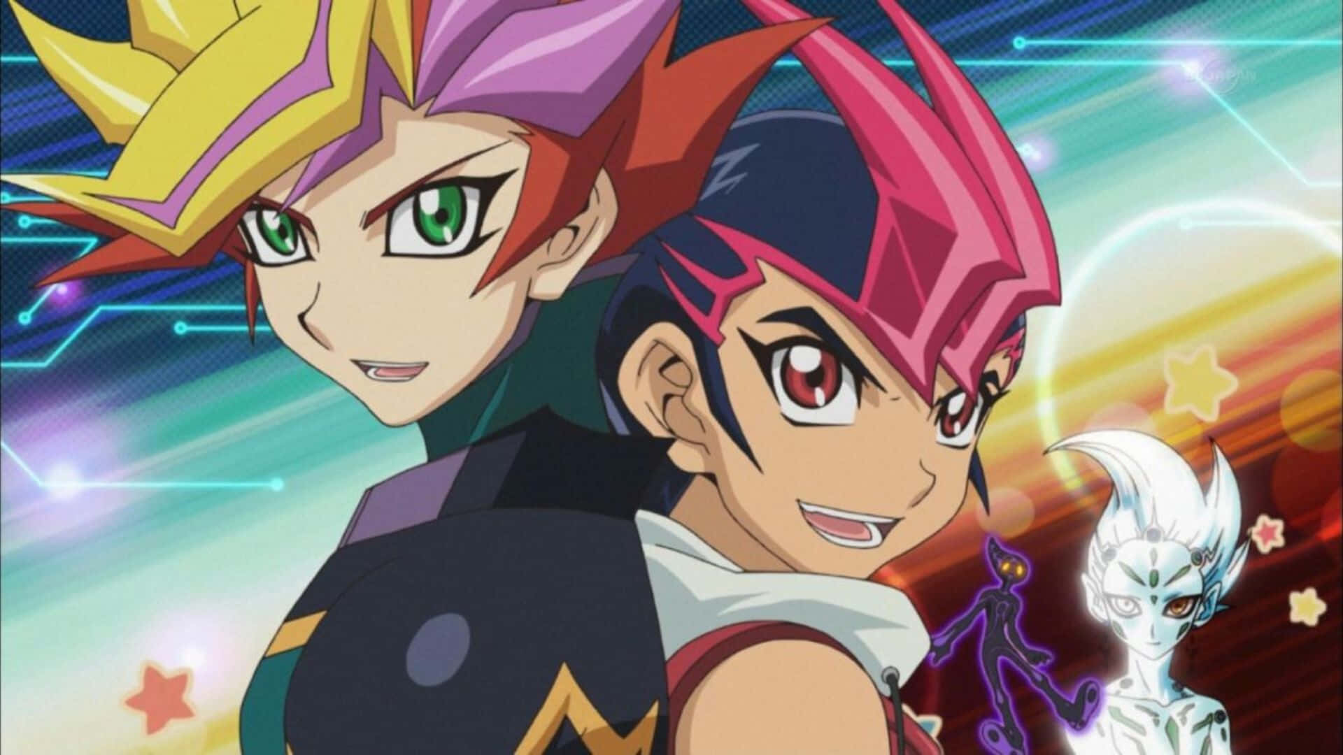 Yugi Muto and Astral, the otherworldly duo in Yu-Gi-Oh! ZEXAL Wallpaper