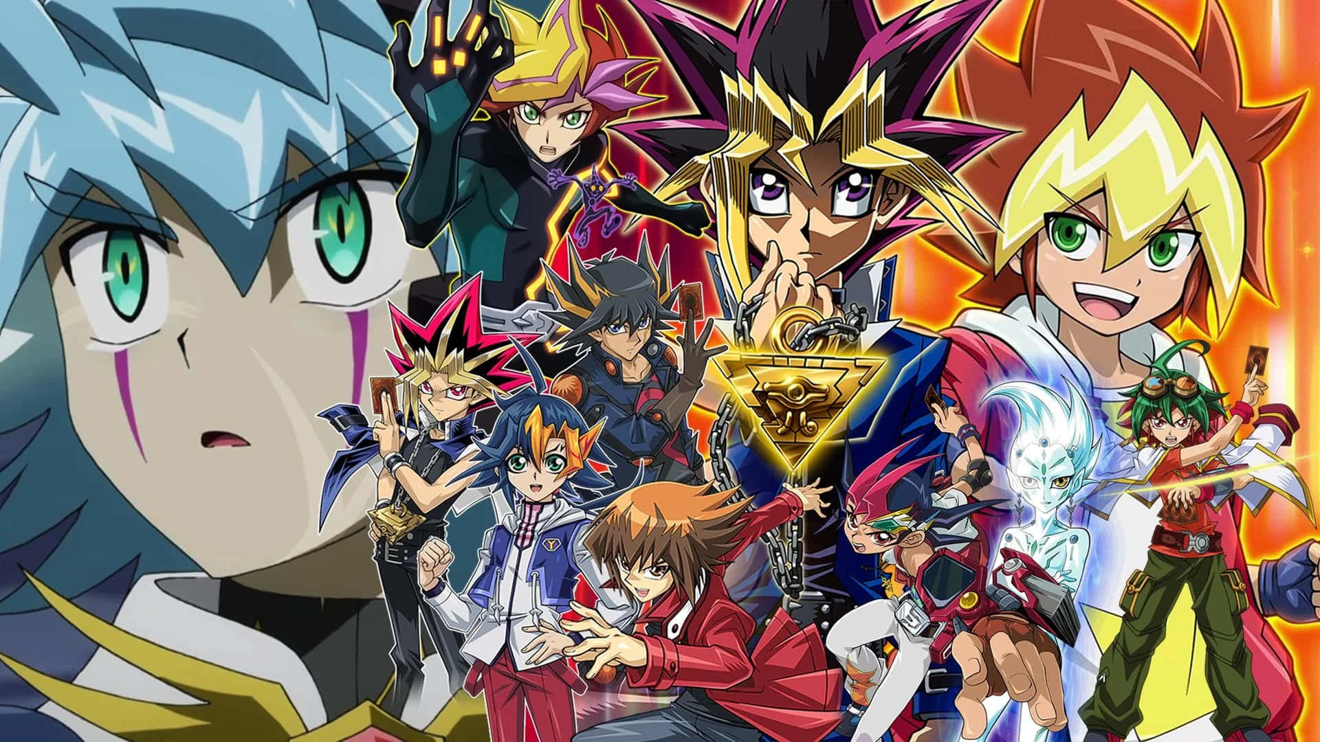 Astral from Yu-Gi-Oh! Zexal standing tall with cards in hand Wallpaper