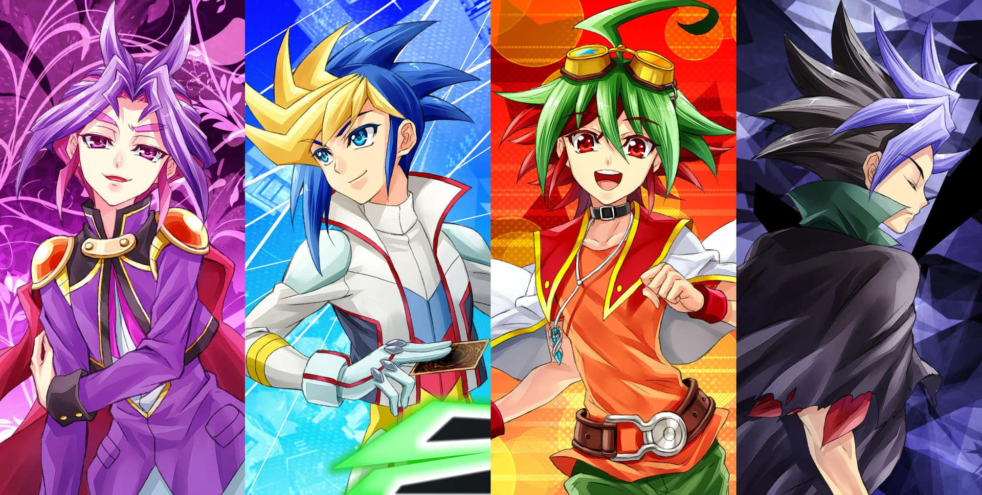 "Yu-Gi-Oh Yugo's Thrilling Duel on a Futuristic Motorbike" Wallpaper