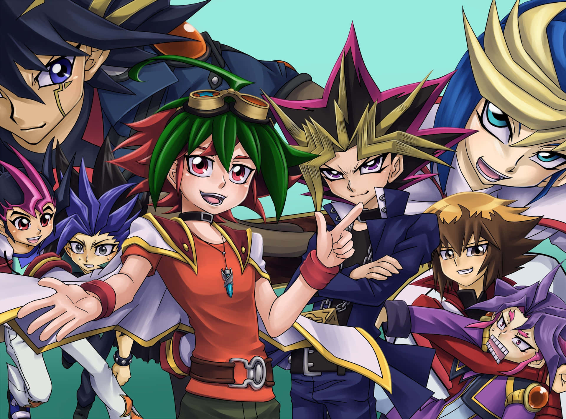 Yu-Gi-Oh! Yugo unleashes his powerful dragon monster in an epic battle Wallpaper