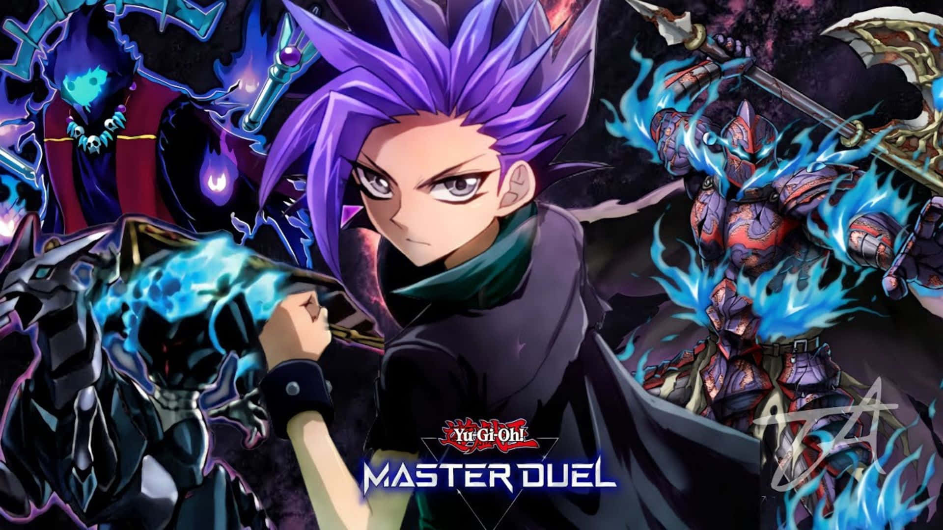 Yu-gi-oh Yuto unleashes his power in this epic battle scene. Wallpaper