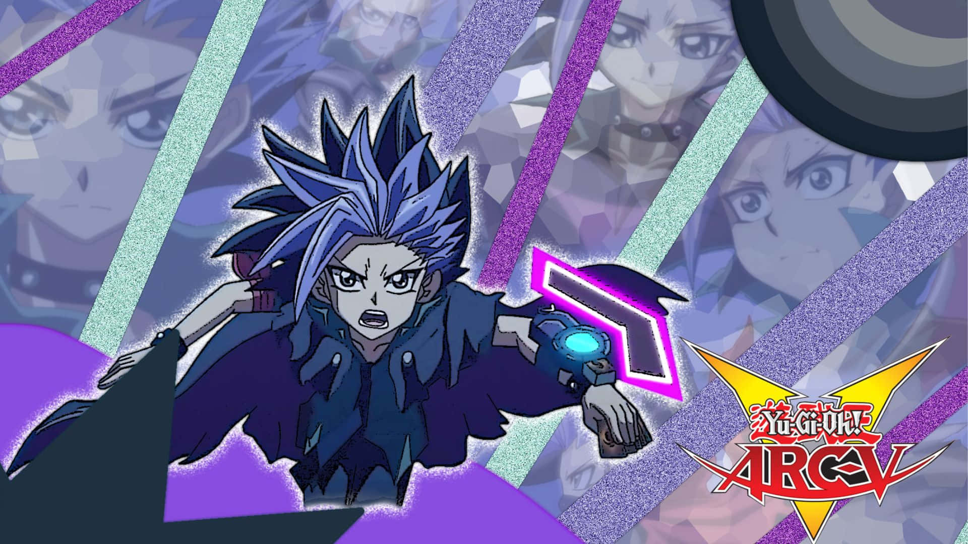 Yu-gi-oh Yuto in action on a dynamic background Wallpaper
