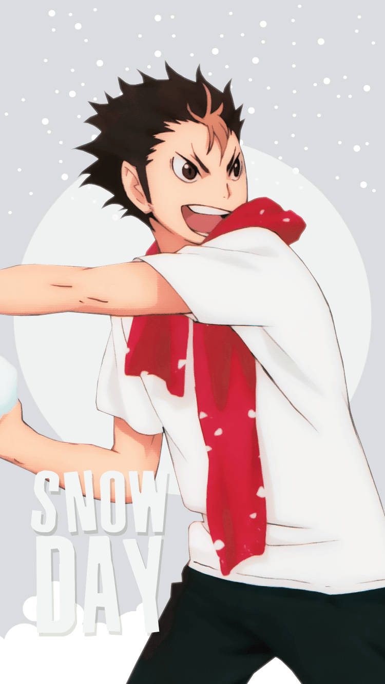 Yu Nishinoya Snow Day Wallpaper