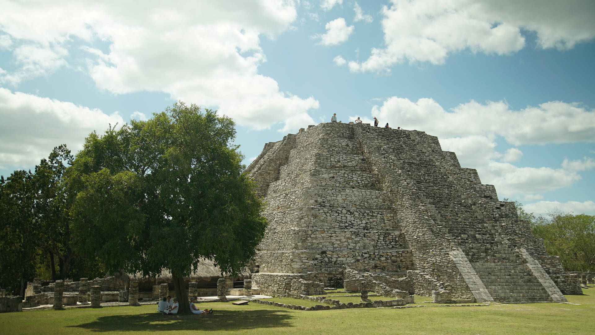 Piramidea Piattaforma Dello Yucatan Sfondo