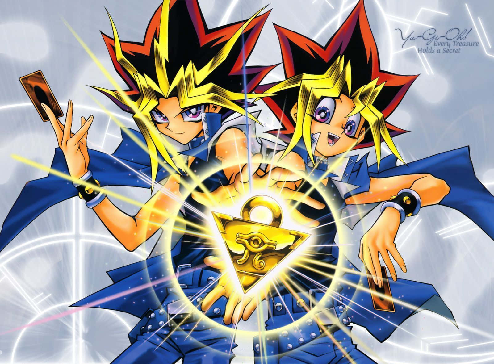 Yugi Muto ready for action in Yu-Gi-Oh! Duel Wallpaper