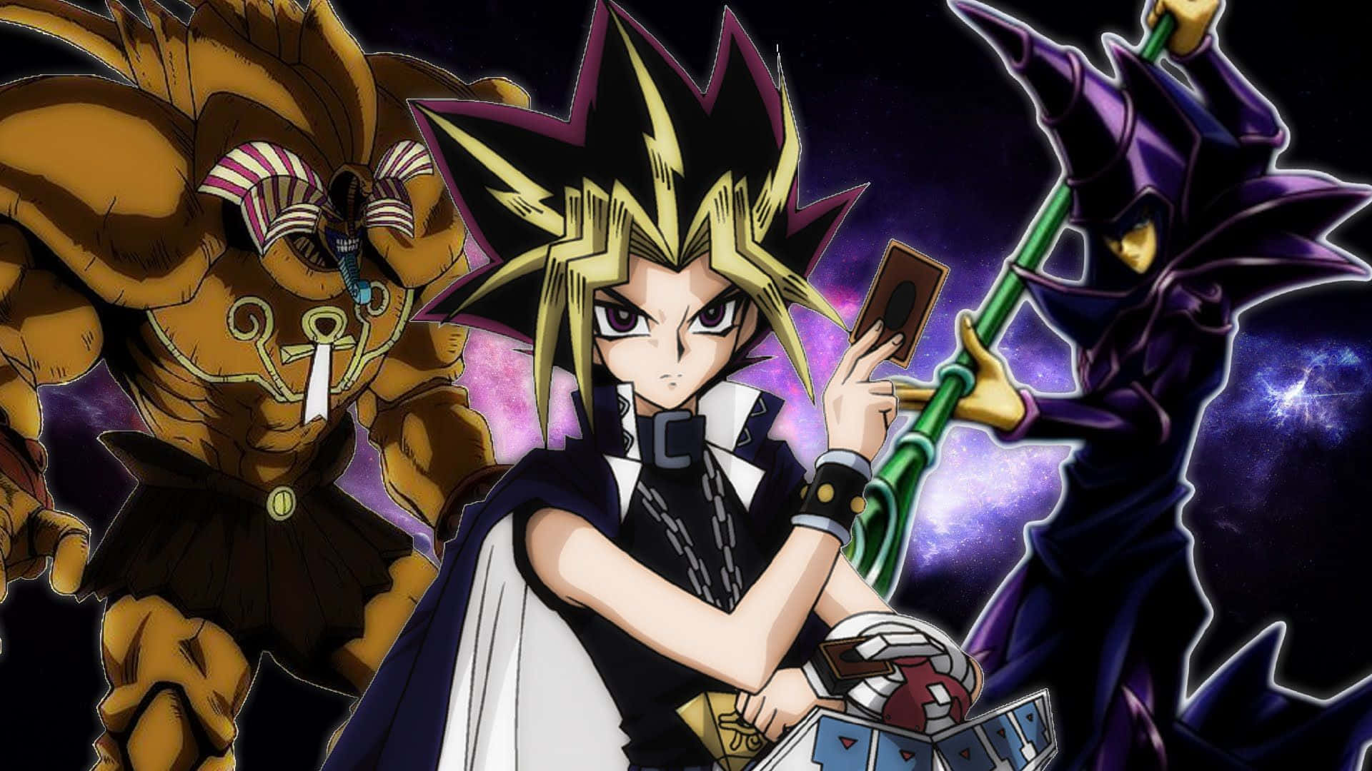 Yugi Muto in action during a duel Wallpaper