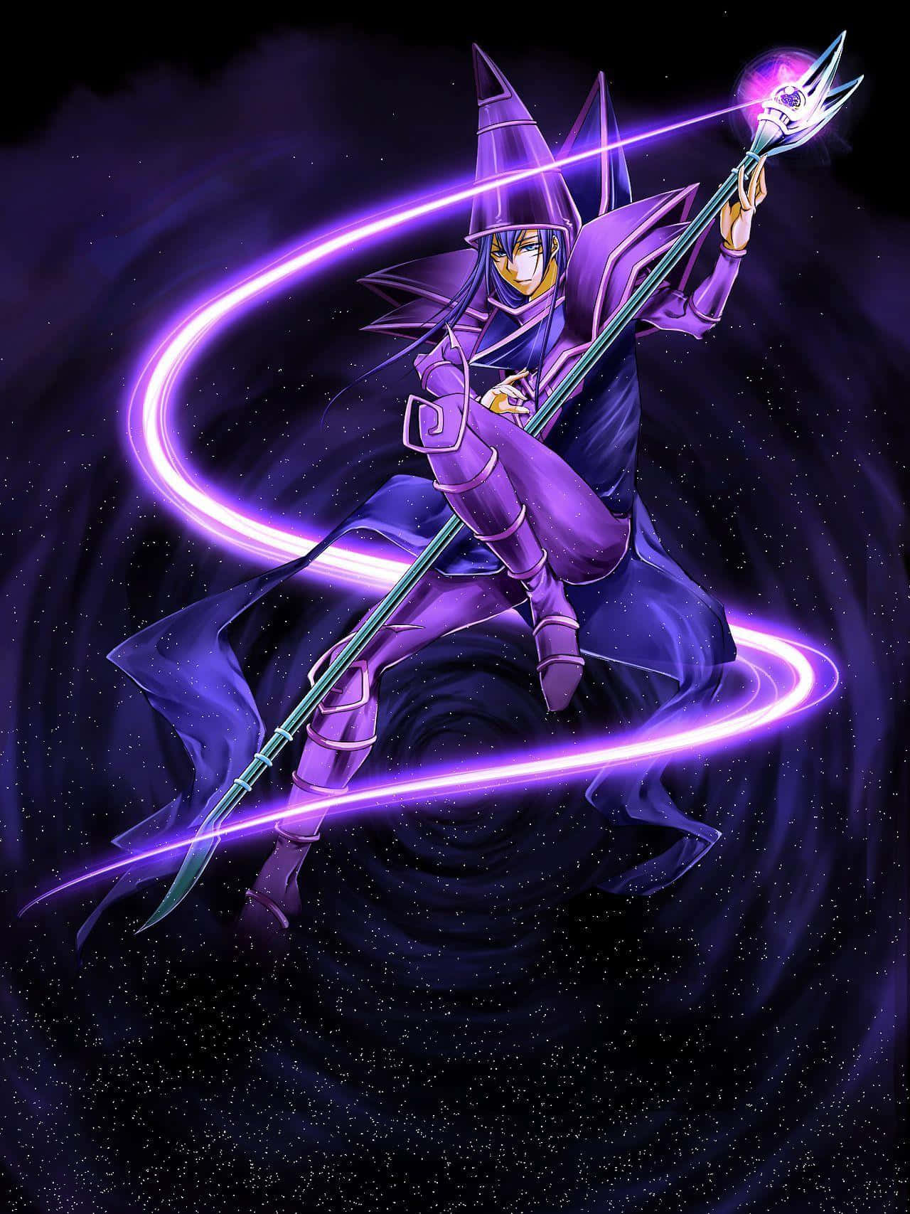 The Ultimate Dark Magician Unleashes His Power Wallpaper