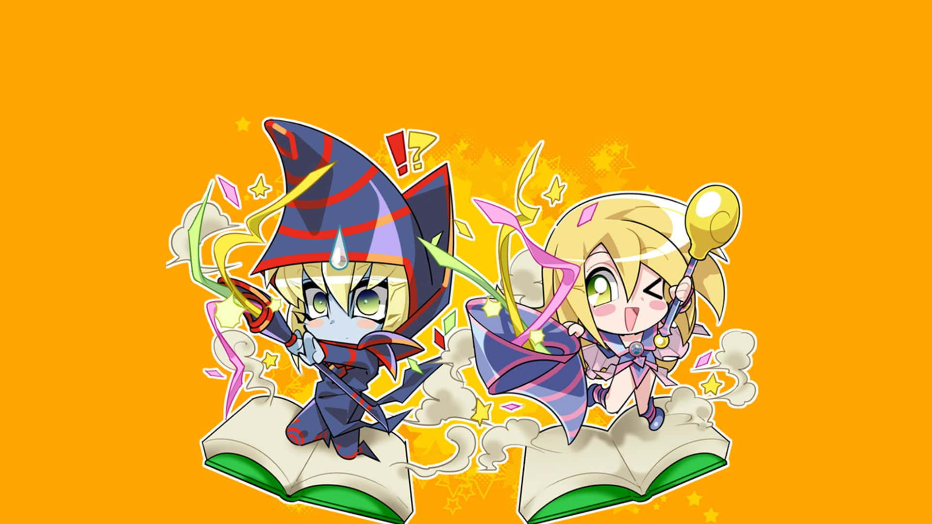 Unleash the power of Dark Magician in an epic Yu-Gi-Oh! Duel Wallpaper
