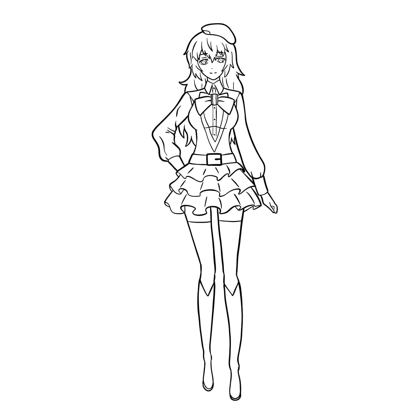 Yuki Amane Pose in Anime Vibes Wallpaper