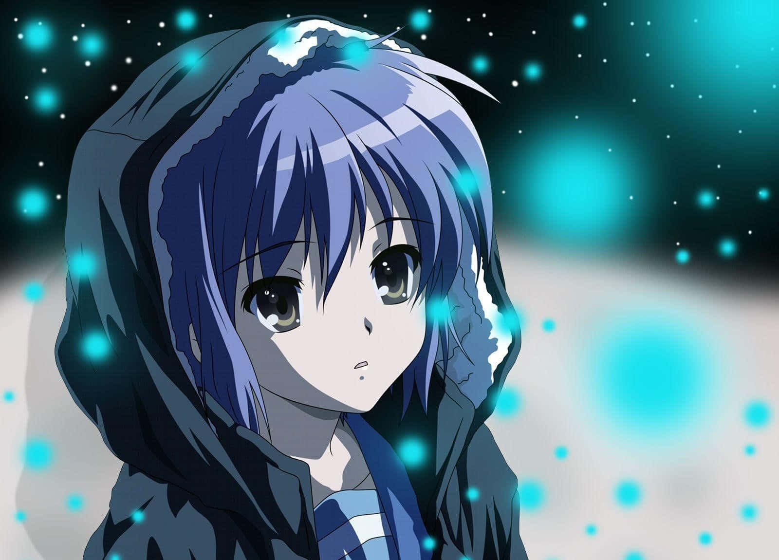 Yuki Nagato - Poised and Enigmatic Anime Character Wallpaper