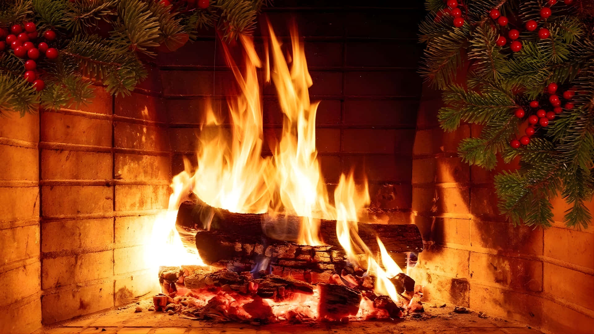Yule Log Tradition Wallpaper